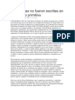 Las Jarchas No Fueron Escritas en Castellano Primitivo