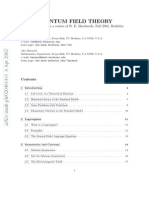 Quantum Field Theory: Notes Taken From A Course of R. E. Borcherds, Fall 2001, Berkeley