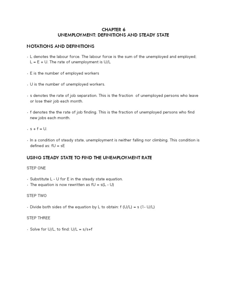 Summary Notes on Unemployment from Mankiw Workforce Unemployment Free 30day Trial Scribd