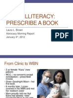 Fight Illiteracy: Prescribe A Book: Laura L. Brown Advocacy Morning Report January 4, 2012