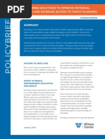 Download Improving Maternal Health and Access to Family Planning - A Wilson Center Policy Brief by The Wilson Center SN120505999 doc pdf