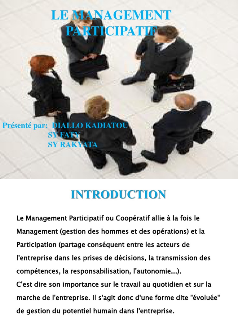 Le Management Participatif Pdf _ C’Est Quoi Le Management Participatif ...