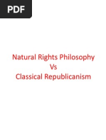 Natural Rights Philosophy Vs Classical Republicanism