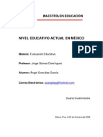 Nivel Educativo Actual en México