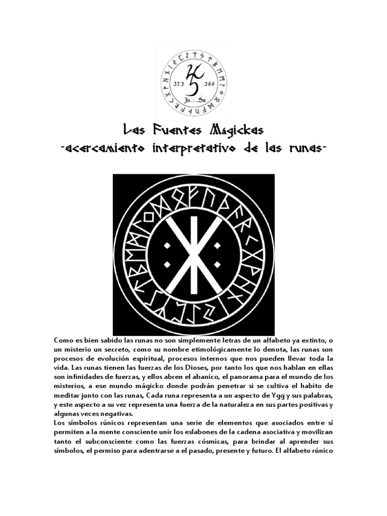 Fuentes Mágicas y Runas Rúnicas | PDF | Runas | Odin