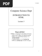 Computer Science Dept: Introduction To HTML