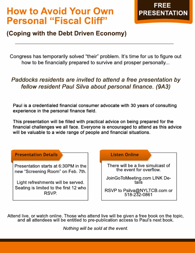 Prepare for Your Personal Fiscal Cliff | PDF