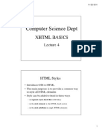 Computer Science Dept: XHTML Basics