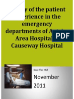 survey of the patient experience in the emergency departments of antrim area hospital