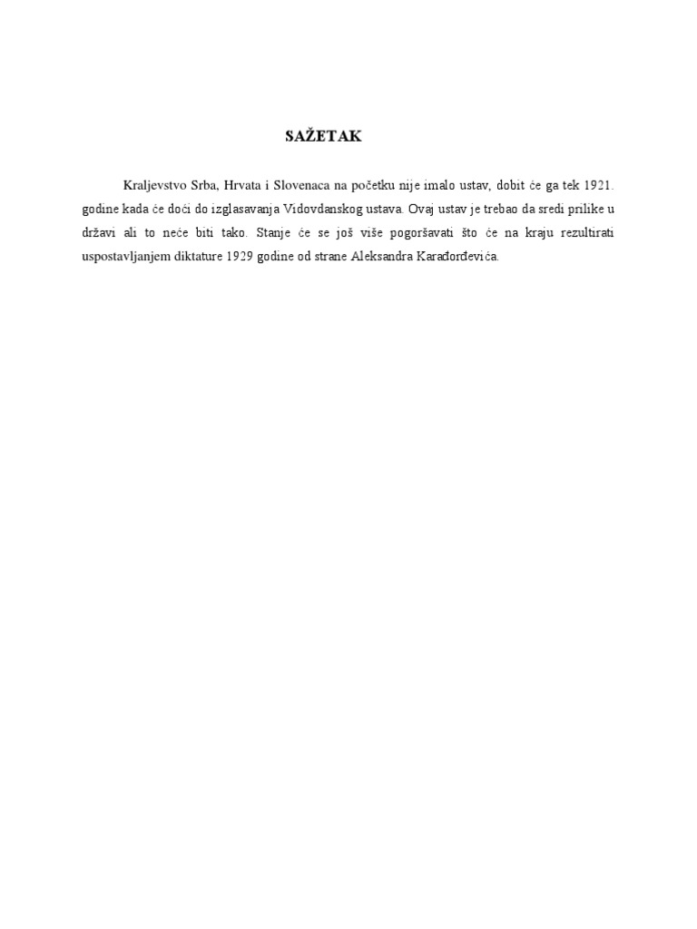 Vidovdanski Ustav | PDF