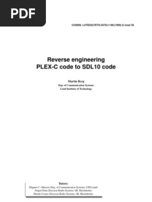 Plex C Code To Sdl10 Code Abstraction Computer Science - 