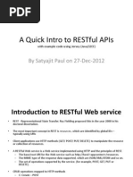 Quick Introduction To RESTful APIs