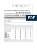 COYAC Recommendation Form