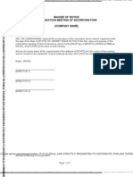 Minutes of Meeting of Incorporators