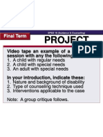 Project in special education
