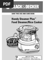 Black and Decker Food Steamer Rice Cooker and Manual