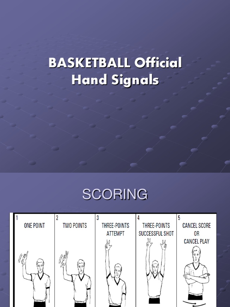 Basketball Official Hand Signals Guide | PDF | Sports | Team Sports