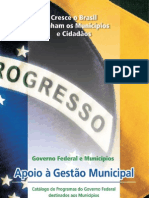 Catálogo de Programas do Governo Federal destinados aos Municípios