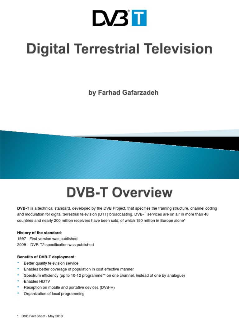 Overview of DVB-T | PDF | Broadcast Engineering | Television Technology