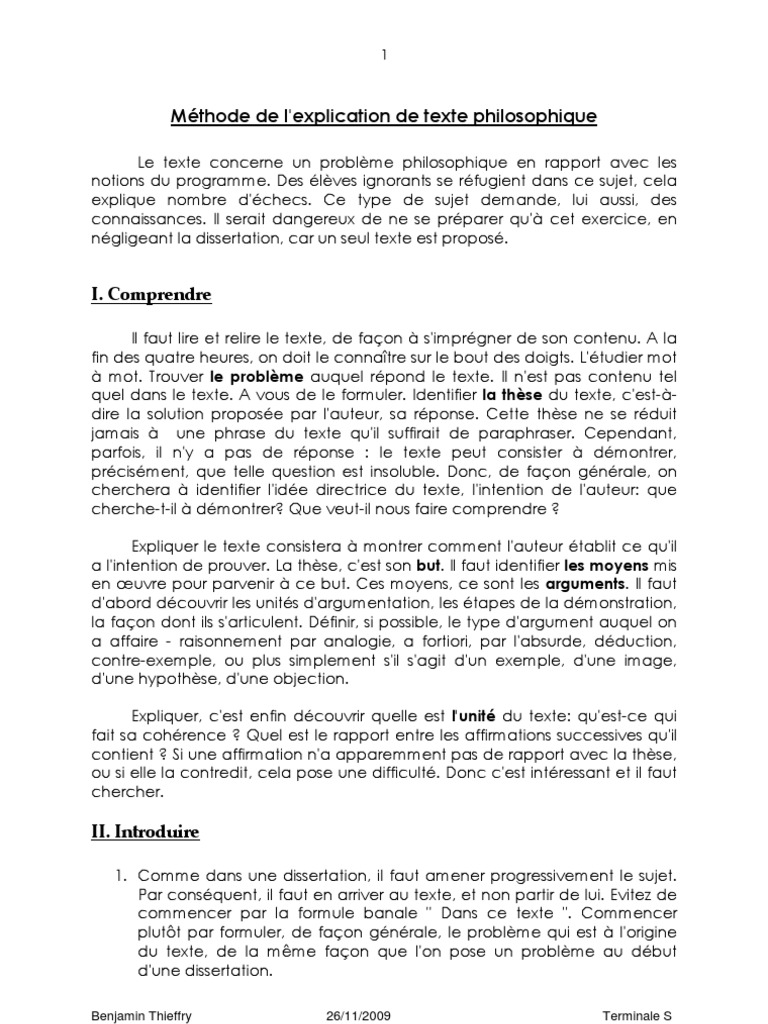 These Philosophie Terminale Titre De La Thèse