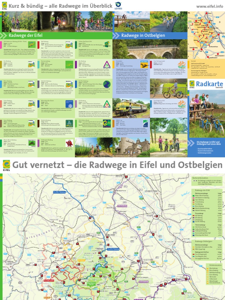 Radwege-Karte Eifel 2013 (Übersicht)