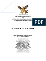 Associated Students of Grossmont College, Inc. Constitution (As of September 22, 2009)