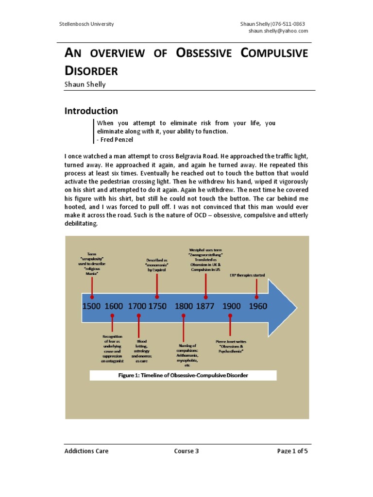 Overview of Obsessive Compulsive Disorder | PDF | Obsessive–Compulsive ...
