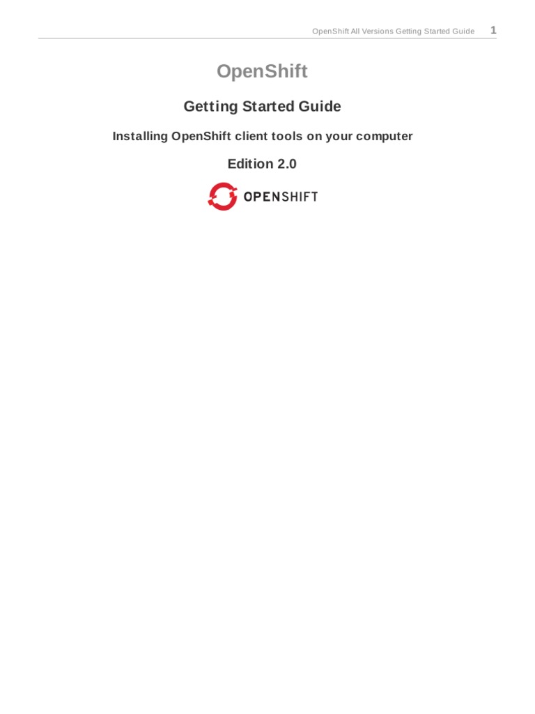 OpenShift Client Tools Installation Guide | PDF | Secure Shell | Sudo