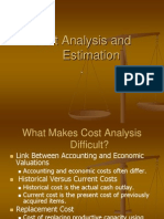 Cost Analysis and Estimation