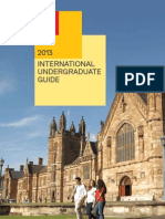 Sydney Uni 2013 International Undergraduate Student Guide PDF