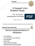 Chap. 8 Datapath Units: Multiplier Design: Prof. An-Yeu Wu Undergraduate VLSI Design Course