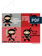 Ninja Valentine Printable