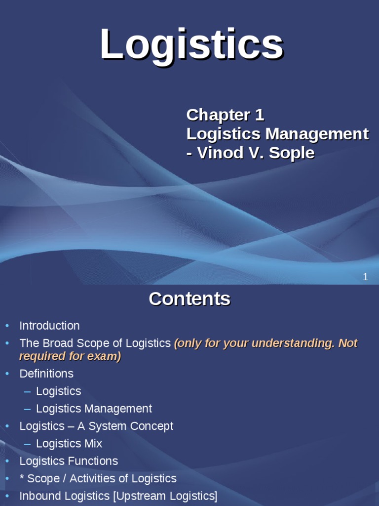 Logistics Management Overview and Functions | PDF | Logistics | Warehouse