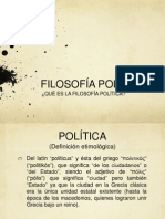 ¿Qué Es Filosofía Política?