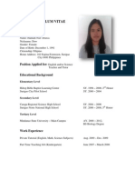 Curriculum Vitae Thailand