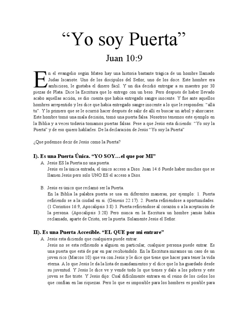 Yo Soy La Puerta | PDF | Jesús | Cristo (título)