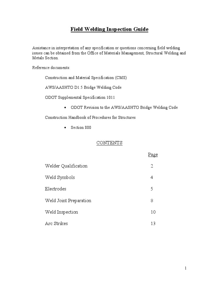Field Welding Inspection Guidelines | PDF | Welding | Construction