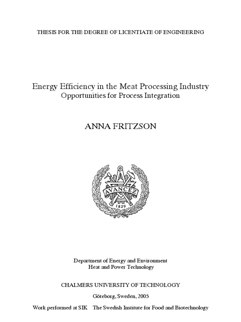 Energy Efficiency in Meat Processing | PDF | Cogeneration | Steam