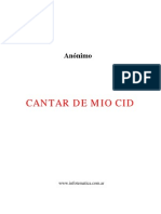 Cantar Del Mío Cid (Castellano Antiguo)