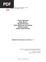 Relatório de determinação de índices físicos do solo