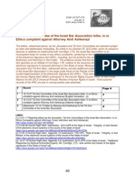 12-12-27 Tel Aviv Committee of The Israel Bar Association Letter, in Re Ethics Complaint Against Attorney Amit Ashkenazi