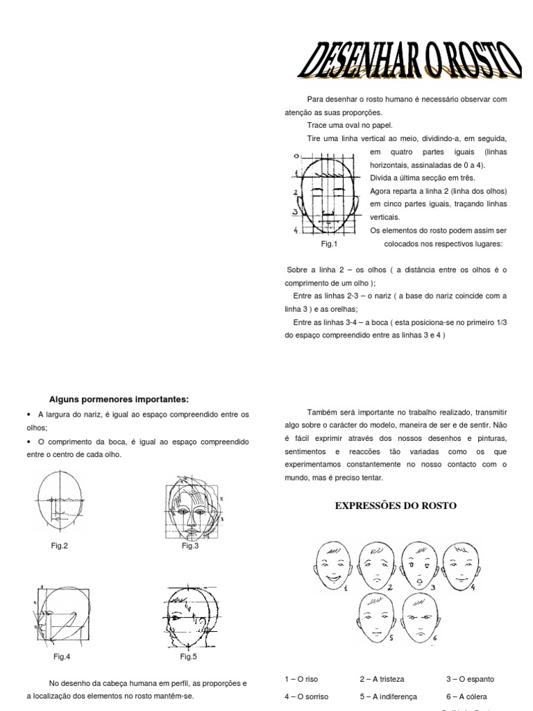Como Desenhar Rosto Pdf