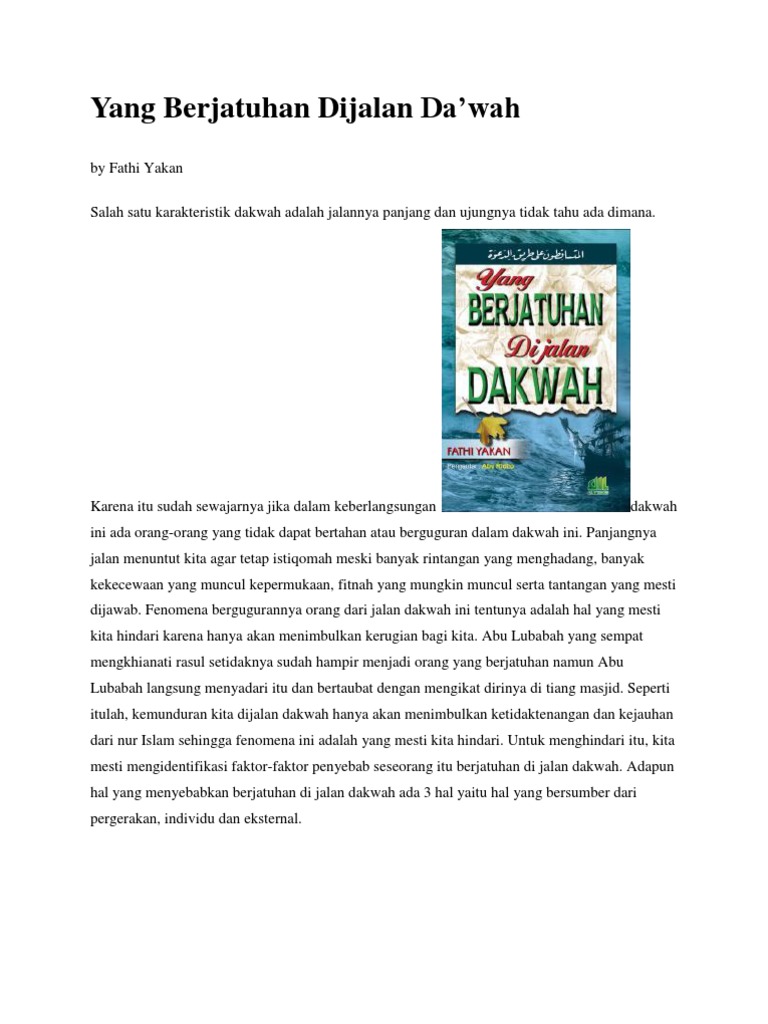 Yang Berjatuhan Dijalan Dakwah