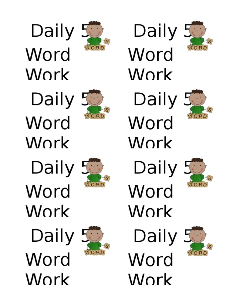 Daily Word Work Activities Guide | PDF | Language Arts & Discipline