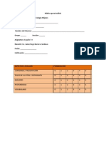 Rúbricas para TLR 2 2013