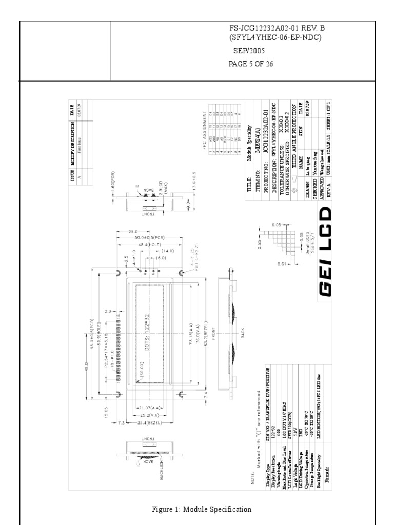 LCD Module Specification Guide | PDF | Science & Mathematics ...