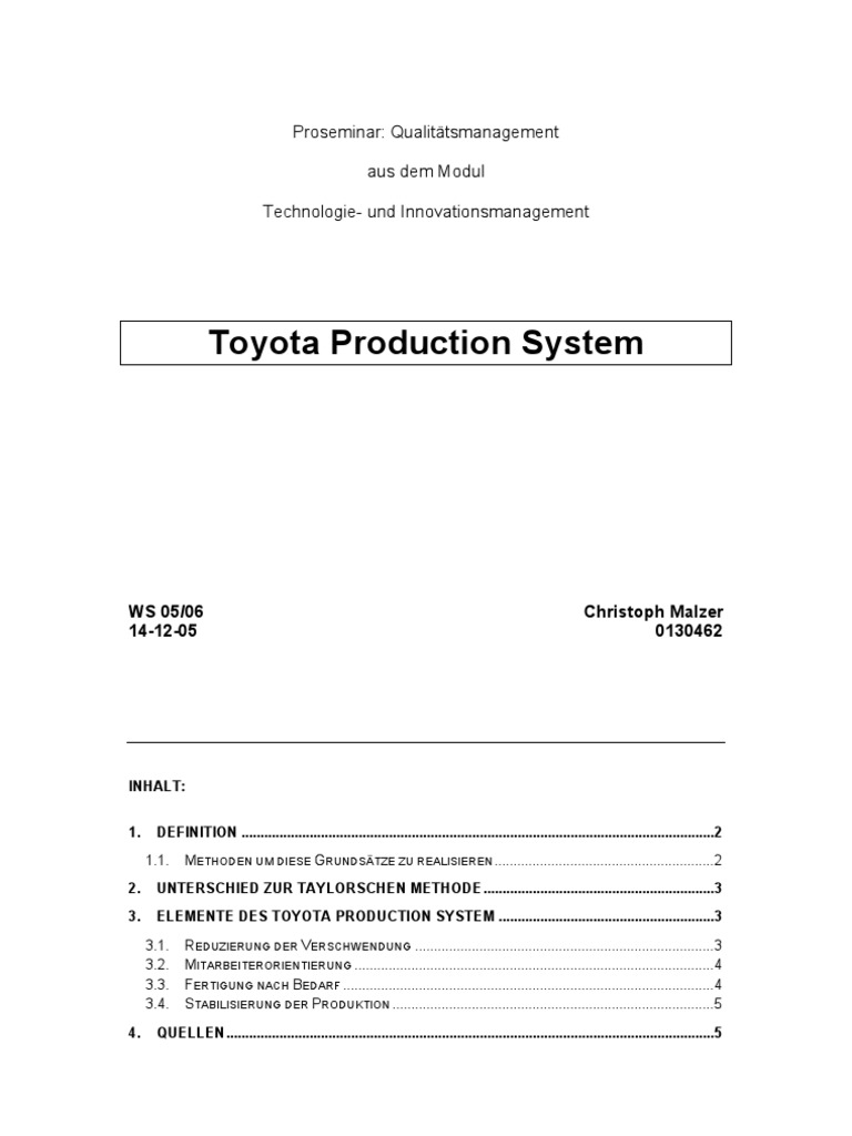 Toyota Produktionssystem