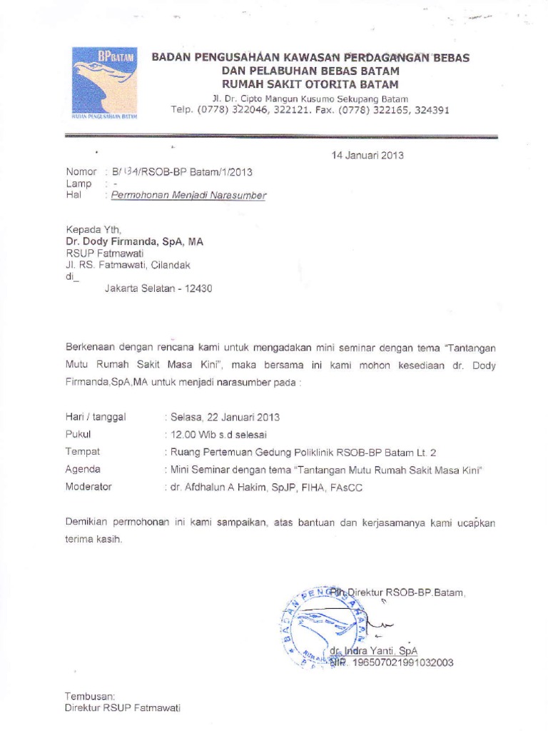 Dody Firmanda 2013 - RS Otorita Batam Tantangan Mutu Rumah Sakit Masa