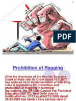 Prohibition of Ragging