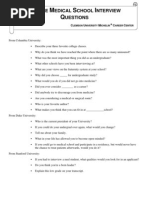 Med School Interview Questions 2